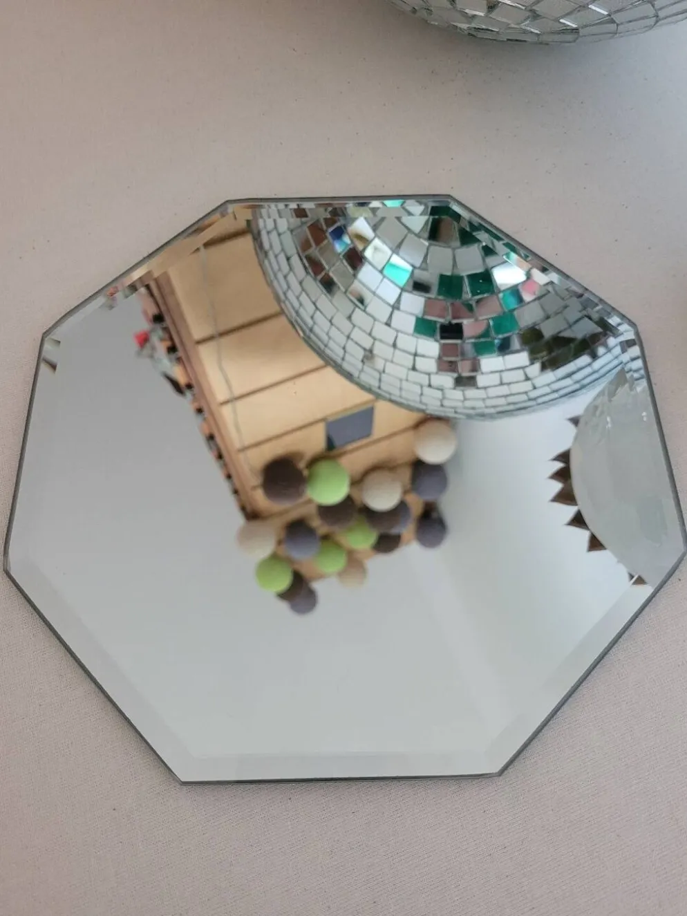 Miroir à poser octogonal biseauté