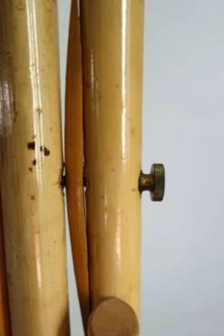 Miroir psyché osier tressé et bambou, années 70/80