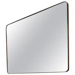 Miroir rectangulaire artisanal en fer noir