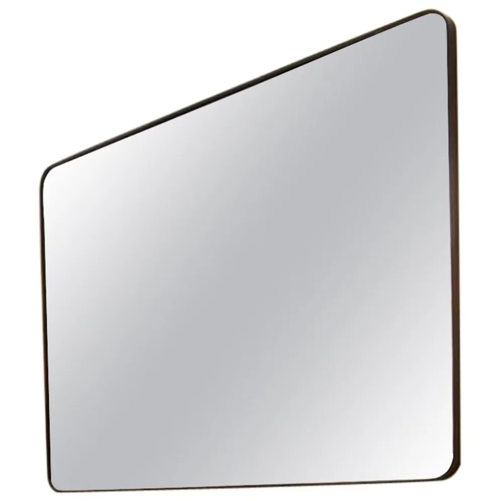 Miroir rectangulaire artisanal en fer noir