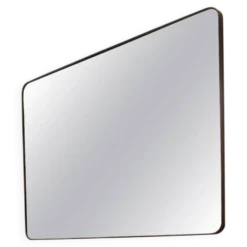 Miroir rectangulaire artisanal en fer noir