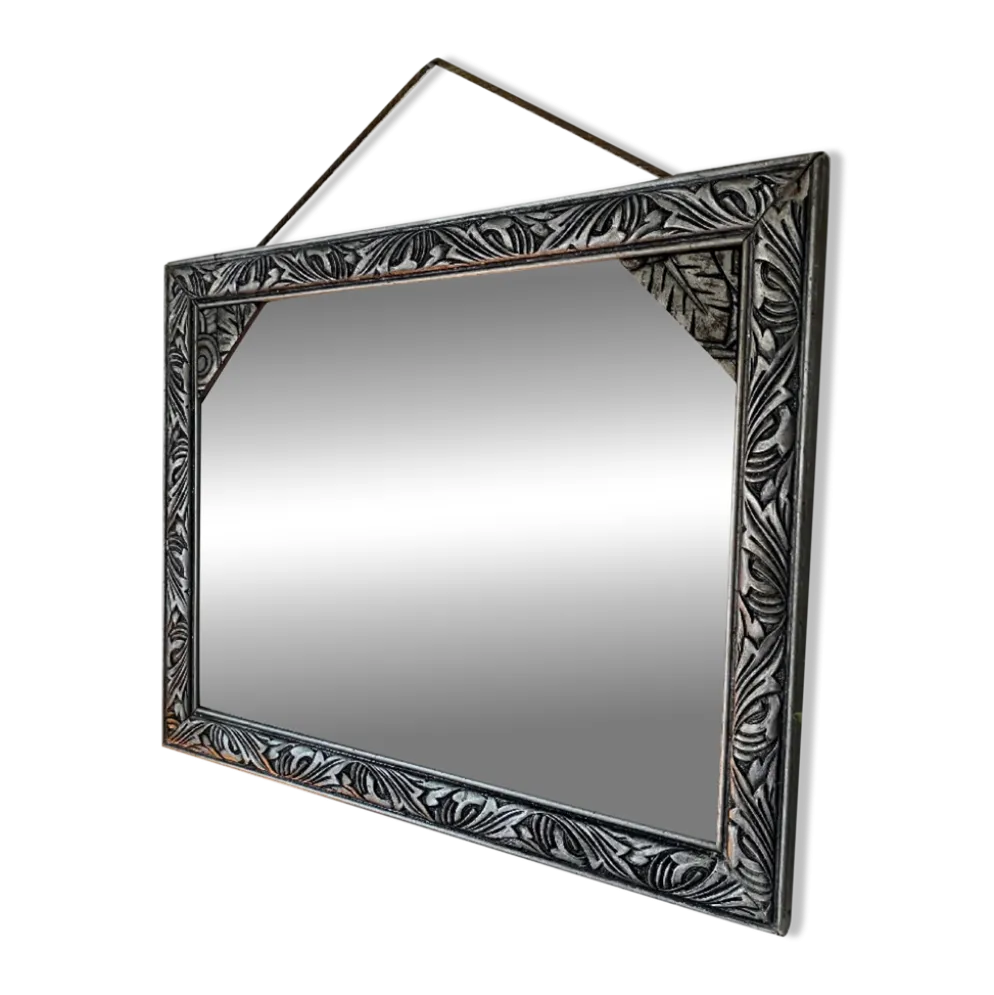 Miroir rectangulaire biseauté 1950