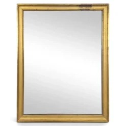 Miroir rectangulaire à cadre en bois doré
