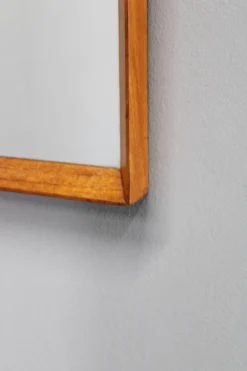Miroir rectangulaire danois en teck des années 1960 par J. Holmer-Hansen