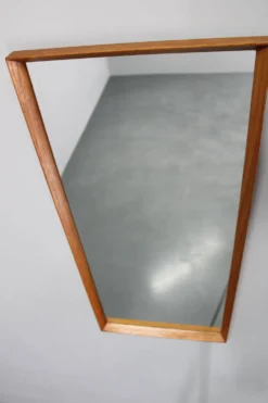 Miroir rectangulaire danois en teck des années 1960 par J. Holmer-Hansen