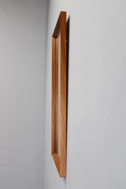 Miroir rectangulaire danois en teck des années 1960 par J. Holmer-Hansen