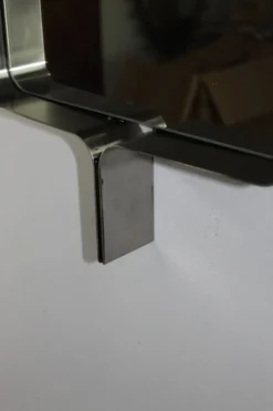 Miroir rectangulaire en acier brossé de Xavier Feal, 1970