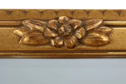 Miroir rectangulaire en résine dorée Deknudt, Belgique 20e siècle