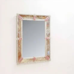 Miroir rectangulaire vénitien Murano - Début du 20ème siècle