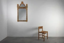 Miroir rococo-vénitien belge du XXe siècle en bois doré