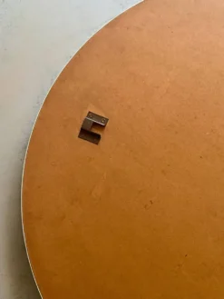 Miroir rond blanc space age, vers 1970