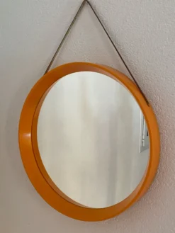 Miroir rond danois, en plastique, années 70
