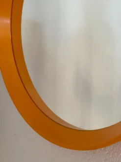 Miroir rond danois, en plastique, années 70