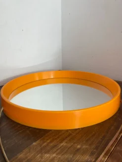 Miroir rond danois, en plastique, années 70