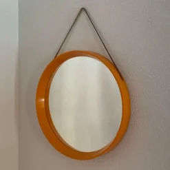 Miroir rond danois, en plastique, années 70