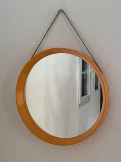Miroir rond danois, en plastique, années 70
