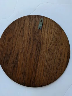 Miroir rond en bois