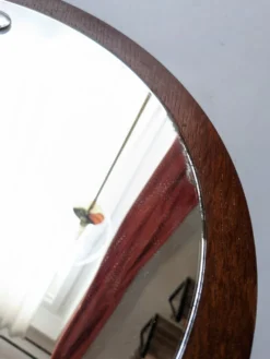 Miroir rond en bois