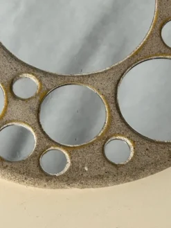 Miroir rond en céramique