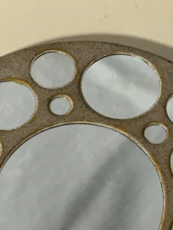 Miroir rond en céramique