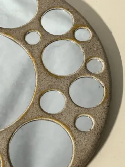 Miroir rond en céramique