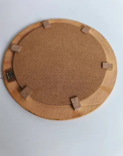 Miroir rond en céramique vintage