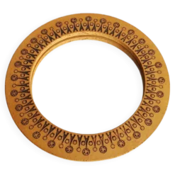 Miroir rond en céramique vintage