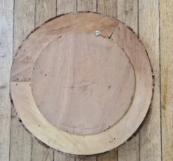Miroir rond en liège vintage années 70