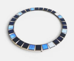 Miroir rond en mosaïque dans le style de Vallauris, France vers 1970