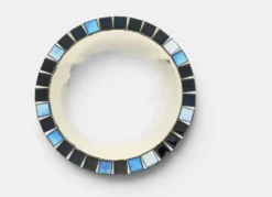 Miroir rond en mosaïque dans le style de Vallauris, France vers 1970