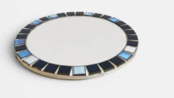 Miroir rond en mosaïque dans le style de Vallauris, France vers 1970