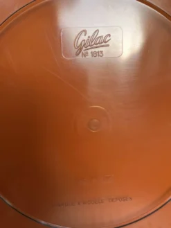 Miroir rond en plexiglas fumé - GILAC n°1813 - Vintage 1970