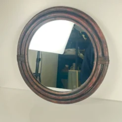 Miroir rond en rotin, 1970