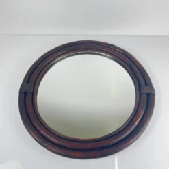 Miroir rond en rotin, 1970