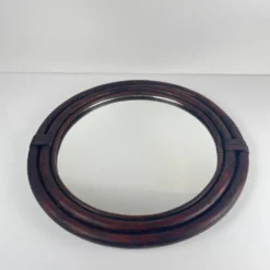 Miroir rond en rotin, 1970