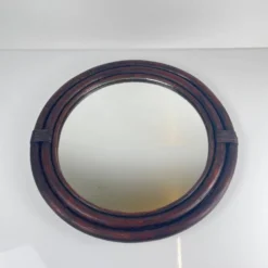 Miroir rond en rotin, 1970