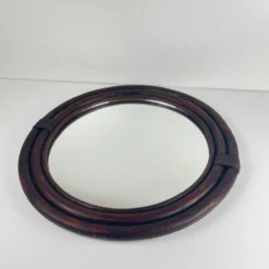 Miroir rond en rotin, 1970