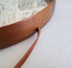Miroir rond en teck Uno et Osten Kristiansson Luxus Vittsjö, Scandinave