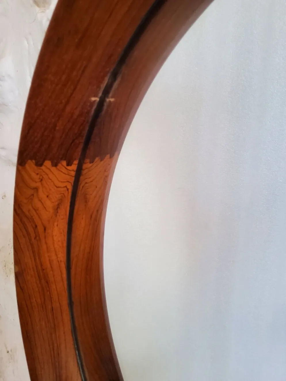 Miroir rond en teck Uno et Osten Kristiansson Luxus Vittsjö, Scandinave