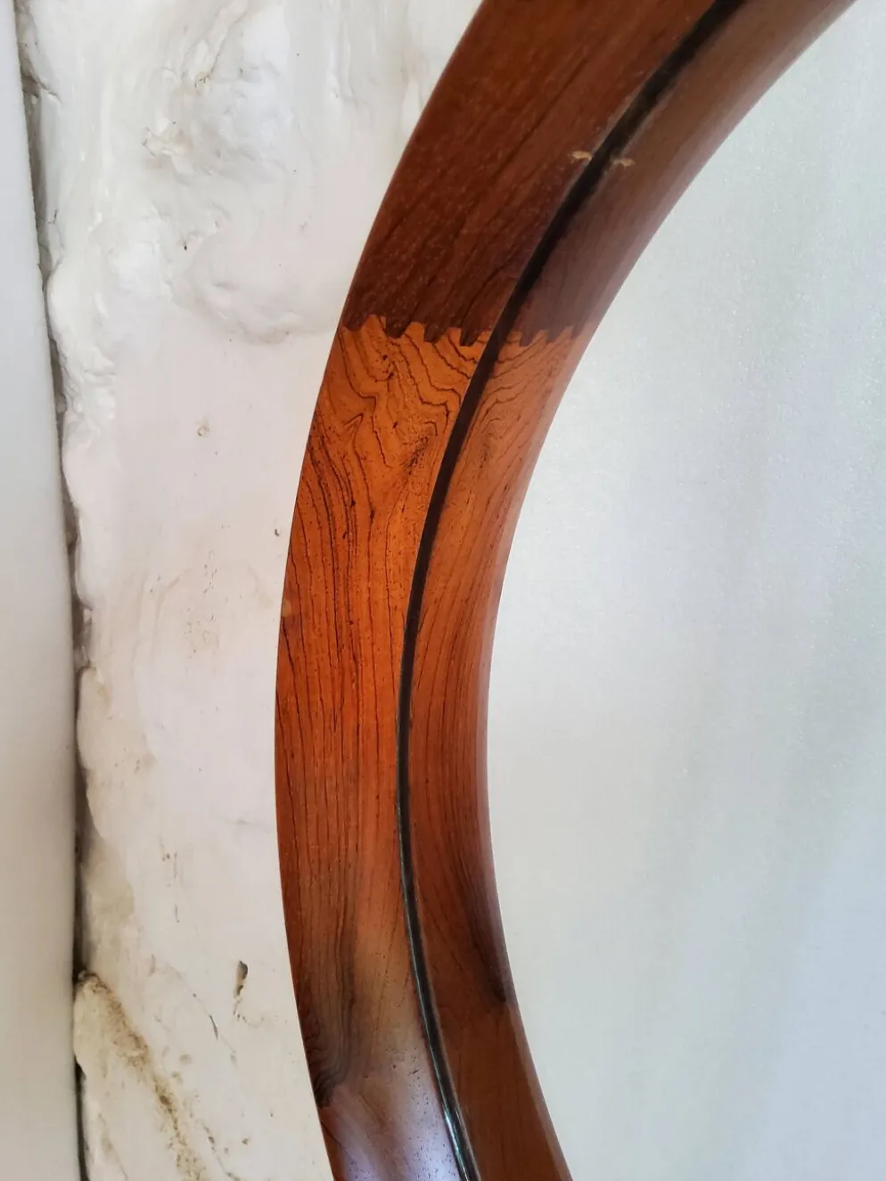 Miroir rond en teck Uno et Osten Kristiansson Luxus Vittsjö, Scandinave