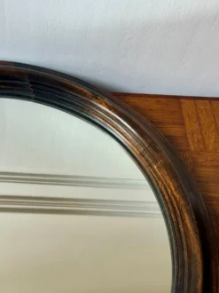 Miroir rond minimaliste en bois