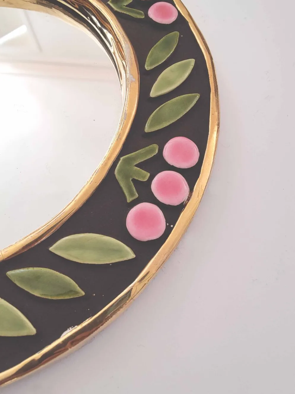 Miroir rond Mithé Espelt céramique