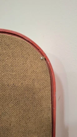 Miroir rond rouge en pop art des années 80