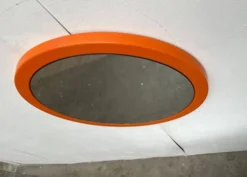 Miroir rond Space Age mid-century, années 1960