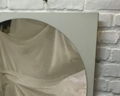 Miroir rond sur support stratifié
