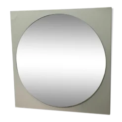 Miroir rond sur support stratifié