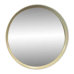 Miroir rond vintage beige style spatial / miroir mural