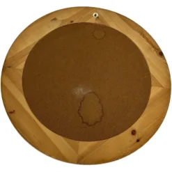 Miroir rond vintage en pin des années 70, design suédois
