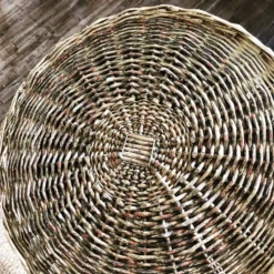 Miroir rotin fibres naturelles 35cm