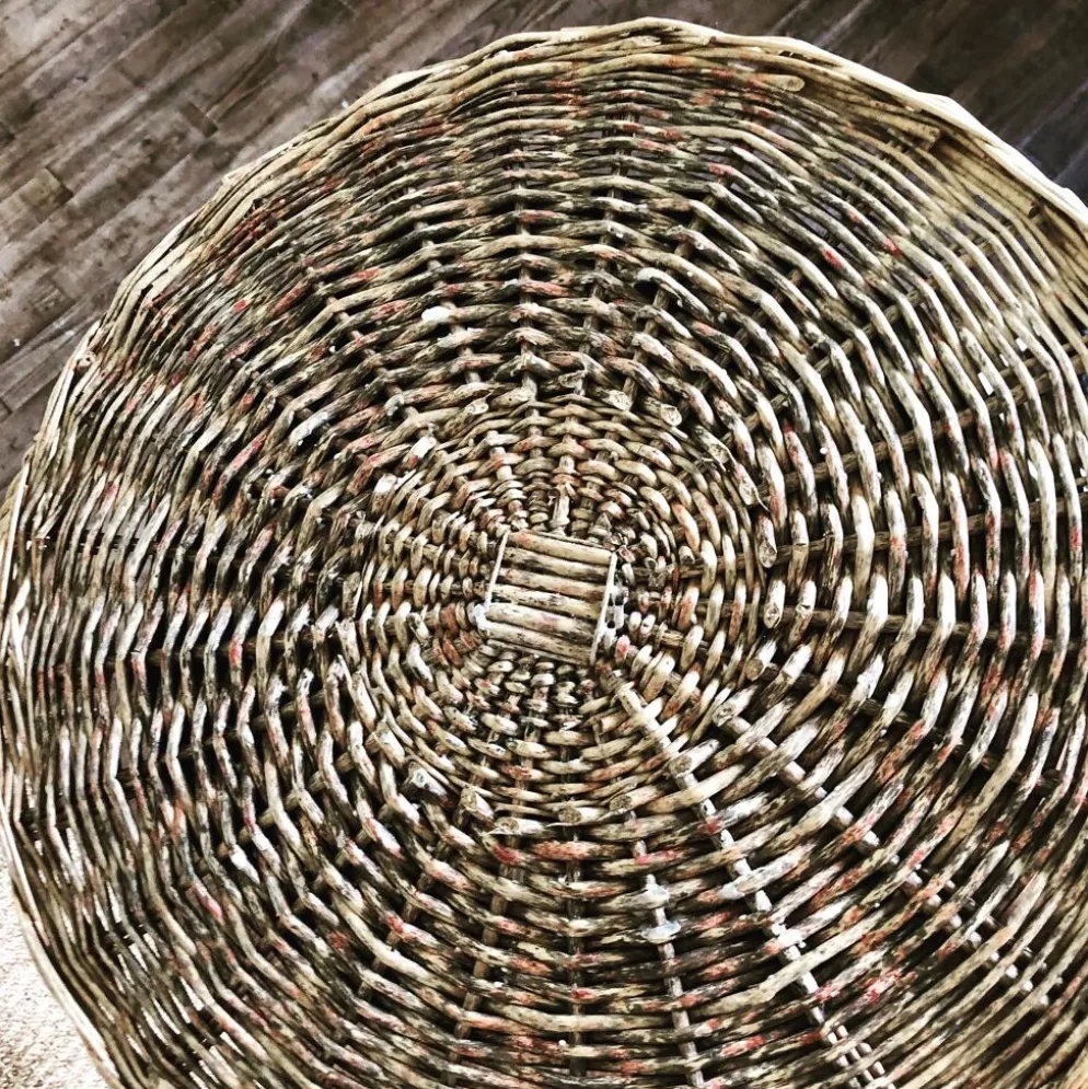 Miroir rotin fibres naturelles 35cm